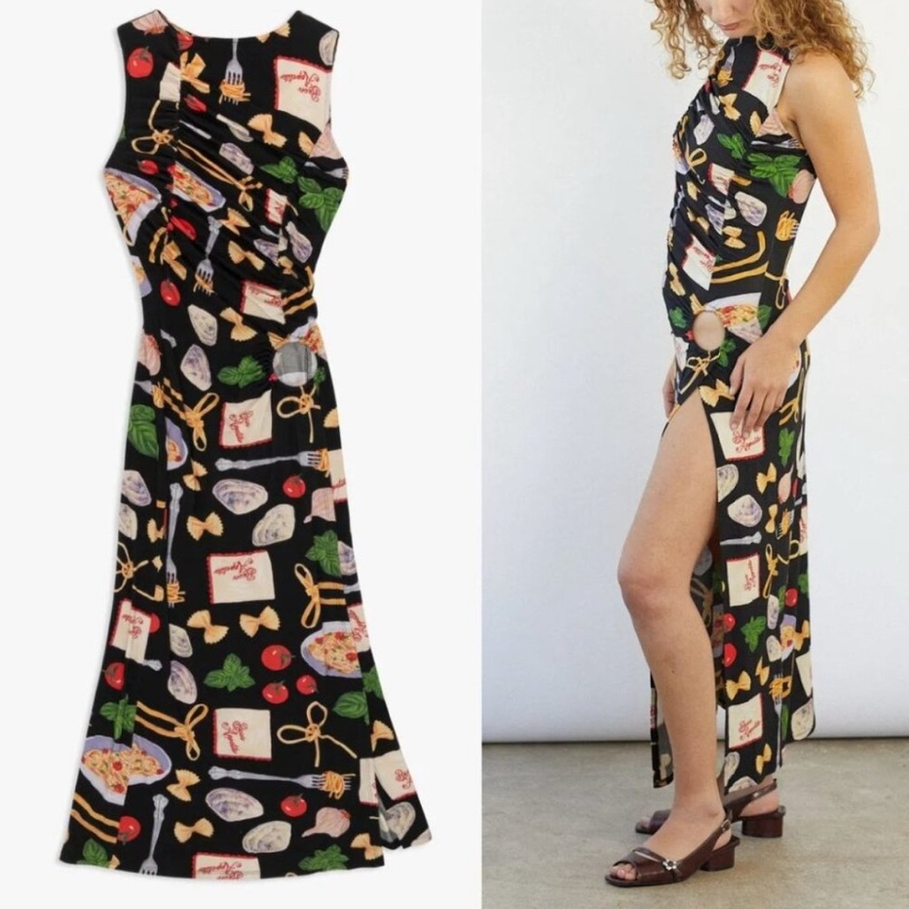 Lisa Says Gah Buon Appetito Savannah Cinch Maxi Dress size Medium